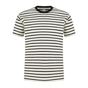 Men's organic striped t-shirt - Black/white