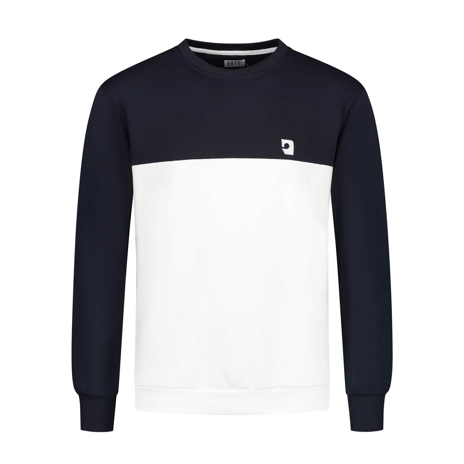 Men's organic sweatshirt - colorblock navy/white